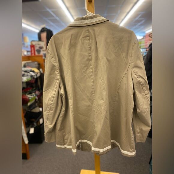 Talbots Ladies 20W Tan & White Suit Coat - Picture 4 of 4